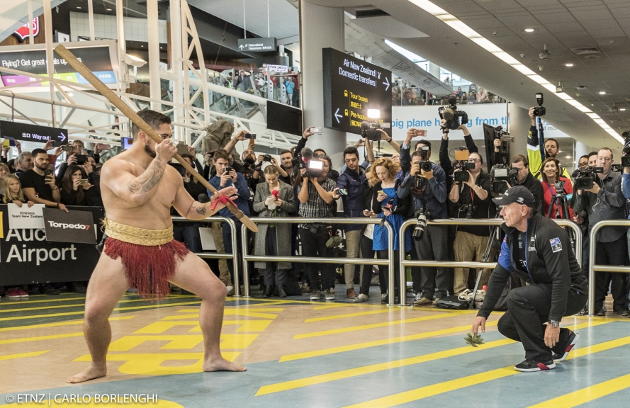 Emirates Team New Zealand arrives at Auckland Airport